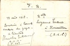 CPA Porte Bonheur Femme