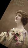 CPA Bonne Annee Femme