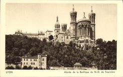 CPA Lyon Abside de la Basilique de N D de Fourviere 