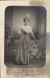 CARTE PHOTO Femme Carnaval d'ete