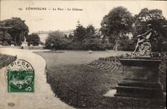 CPA Compiegne Le Parc Le Chateau 