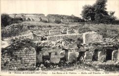 CPA Ruines de Champlieu Oise Les Bains et le Theatre 
