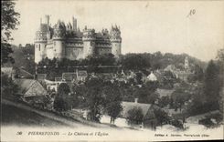 CPA Pierrefonds Le Chateau et l'Eglise 