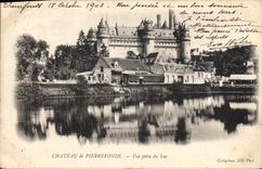 CPA Chateau de Pierrefonds Vue prise du Lac 