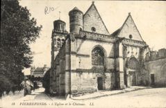 CPA Pierrefonds L'Eglise et le Chateau 