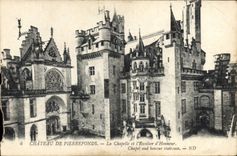 CPA Chateau de Pierrefonds La Chapelle et l'Escalier d'Honneur 