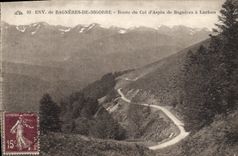 CPA Env de Bagneres de Bigorre Route du Col d'Aspin de Bagneres a Luchon 