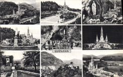 CPA Lourdes La Basilique l'Apparition la Vierge Couronnee 