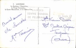 CPA Lourdes La Basilique l'Apparition la Vierge Couronnee 