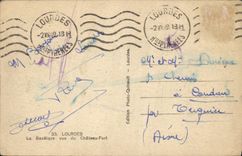 CPA Lourdes La Basilique vue du Chateau Fort 