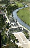 CPA Lourdes Hautes Pyrenees Vue aerienne de la Basilique et le Gave 