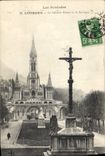 CPA Lourdes Le Calvaire Breton et la Basilique 