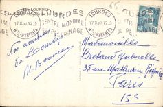 CPA Lourdes La Basilique et le Pic du Jer 