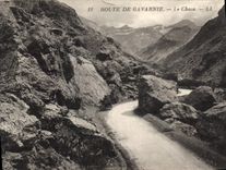 CPA Route de Gavarnie Le Chaos 