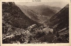 CPA Cauterets Vue generale de la Railiere et Manbourat 