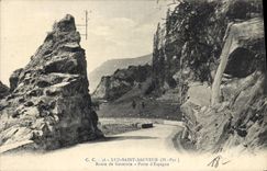 CPA Luz Saint Sauveur H Pyr Route de Gavarnie Porte d'Espagne 