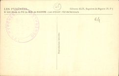 CPA Route du Pic du Midi de Bigorre Lac d'Oncet Col de Sencours 