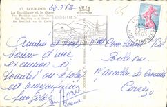 CPA Lourdes La Basilique et le Gave 