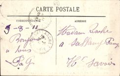 CPA Route de Luz a Gavarnie Vue prise entre Saint Sauveur et Gedre 