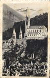 CPA Lourdes La Basilique et la Grotte 