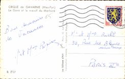 CPA Cirque de Gavarnie Htes Pyr Le Gave et le massif du Marbore 