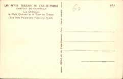 CPA Chateau de Chantilly Les Chateaux le Petit Chateau et la Tour du Tresor 