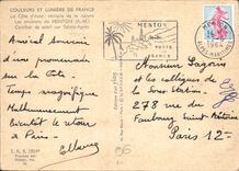 CPM La Cote d'Azur miracle de la nature Les environs de Menton AM Coucher de soleil sur Sainte Agnes