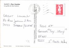 CPM Nancy Place Stanislas les grilles de Jean Lamour 