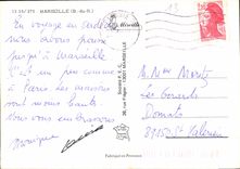 CPM Marseille B du R la Canebiere Palais Longchamp le Vieux Port le Chateau d'If les escaliers de la