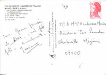 CPM Dax Landes la Fontaine Chaude Captee par les Romains la Cathedrale XII siecle la place Thiers L'