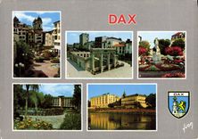 CPM Dax Landes Ville Thermale la place du Presidial la Fontaine Chaude Place Thiers la Potiniere et 