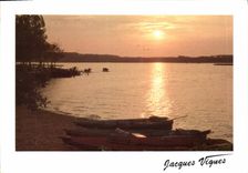 CPM Visage des Landes Soleil Couchant sur un etang Landais 