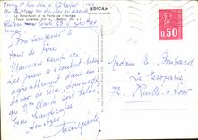CPM Vire le Rond Point et la Porte de l'Horloge Tours jumelles XII S Belfroi XV S