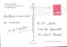 CPM La Cote Fleurie Cabourg Calvados la plage des fleurs