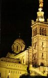 CPM Le Carrefour du monde Marseille Basilique Notre Dame de la Garde la nuit 