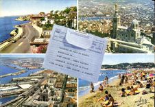 CPM Marseille Promenade de la Corniche Notre Dame de la Garde la Cathedrale la plage 