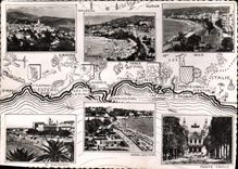 CPM La Cote d'Azur Graphique illustre de la Cote de St Raphael a l'Italie 