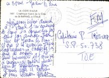 CPM La Cote d'Azur Graphique illustre de la Cote de St Raphael a l'Italie 