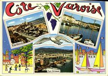 CPM Souvenir de la Cote Varoise Ste Maxime St Tropez Port Grimaud 