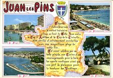 CPM Juan les Pins la plage la Promenade le Port la Pinede 
