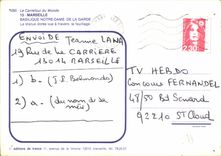 CPM Le Carrefour du Monde Marseille Basilique Notre Dame de la Garde la statue doree vue a travers l