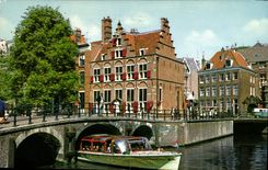 CPM Amsterdam Holland Maison aux trois canaux 