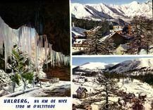 CPM Les Alpes Maritimes la route des Gorges du Cians en hiver Valberg vue generale et la Chaine du S