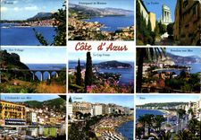 CPM La Cote d'Azur Menton Principaute de Monaco La Turbie Eze Village Le Cap Ferrat Beaulieu sur Mer
