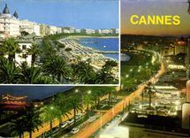 CPM La Cote d'Azur Cannes Cannes la nuit 
