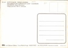 CPM Cote d'Azur French Riviera Excursion des Gorges du Loup Gourdon Alpes Maritimes 