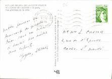 CPM Au Soleil de la Cote d'Azur Cros de Cagnes le Port vue generale de la ville Bateaux