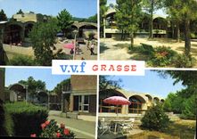 CPM Village vacances familles Grasse Alpes Maritimes le Pavillon de reception le restaurant architec