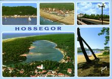 CPM Couleurs et lumiere de France Hossegor Landes le Lac Hossegor Plage le Pont sur le Canal Le Lac 