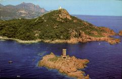 CPM La Cote d'Azur Inoubliable Le Dramont vue aerienne l'Ile d'Or 